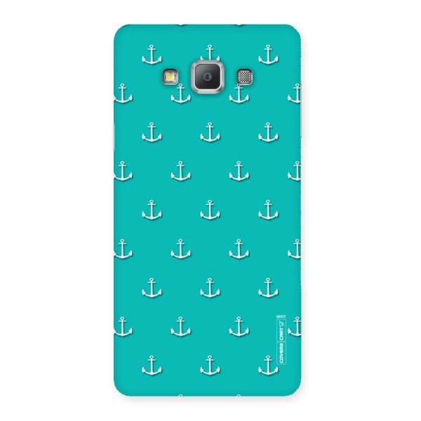 Light Blue Anchor Back Case for Galaxy A7