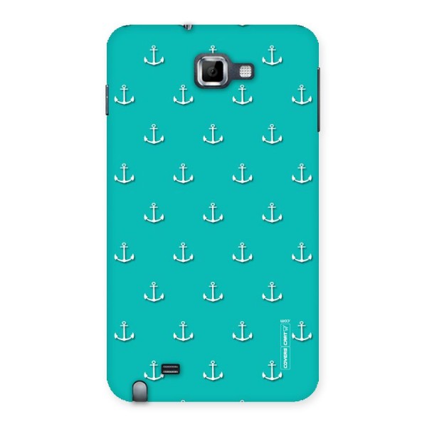 Light Blue Anchor Back Case for Galaxy Note