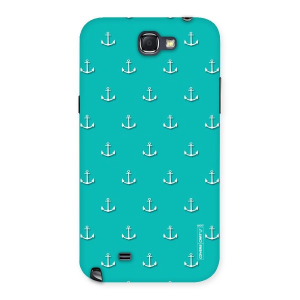 Light Blue Anchor Back Case for Galaxy Note 2