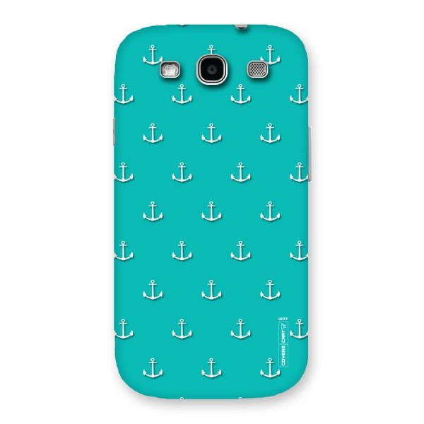 Light Blue Anchor Back Case for Galaxy S3