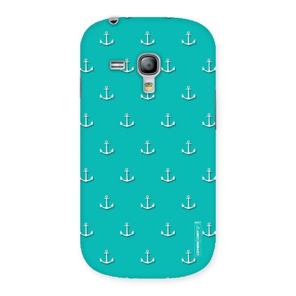Light Blue Anchor Back Case for Galaxy S3 Mini