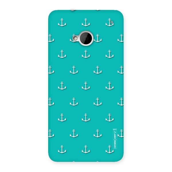 Light Blue Anchor Back Case for HTC One M7