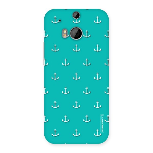 Light Blue Anchor Back Case for HTC One M8