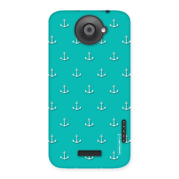 Light Blue Anchor Back Case for HTC One X