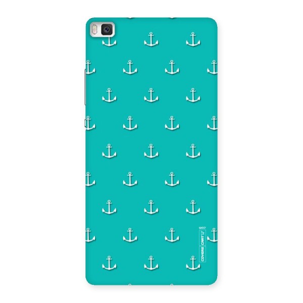 Light Blue Anchor Back Case for Huawei P8