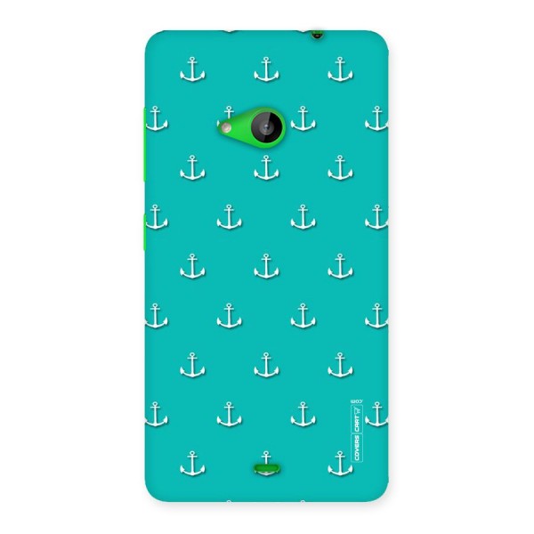 Light Blue Anchor Back Case for Lumia 535