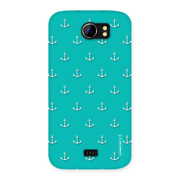Light Blue Anchor Back Case for Micromax Canvas 2 A110