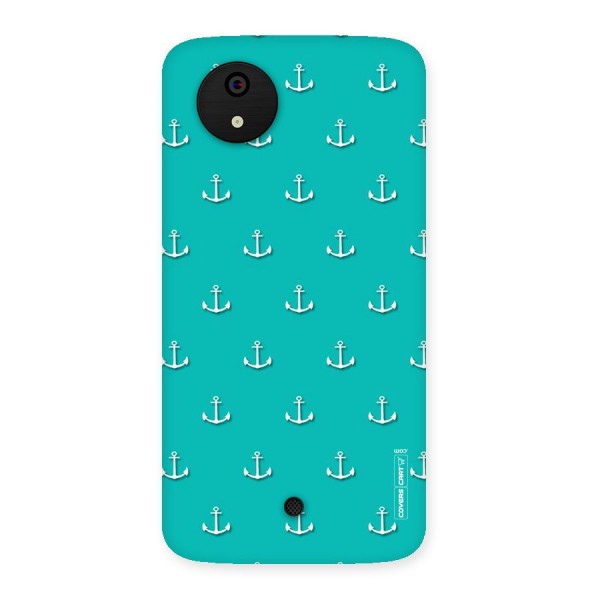Light Blue Anchor Back Case for Micromax Canvas A1