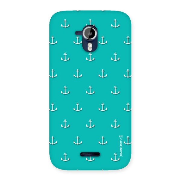 Light Blue Anchor Back Case for Micromax Canvas Magnus A117