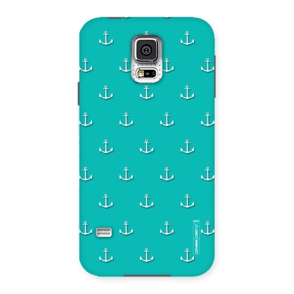 Light Blue Anchor Back Case for Samsung Galaxy S5