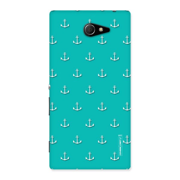 Light Blue Anchor Back Case for Sony Xperia M2