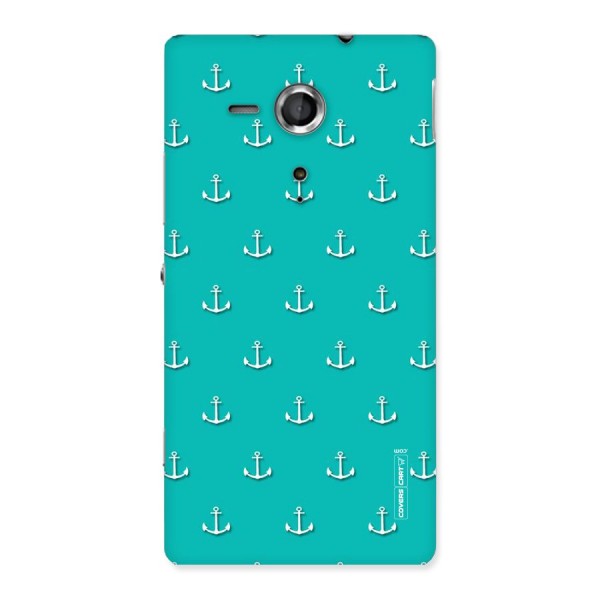 Light Blue Anchor Back Case for Sony Xperia SP