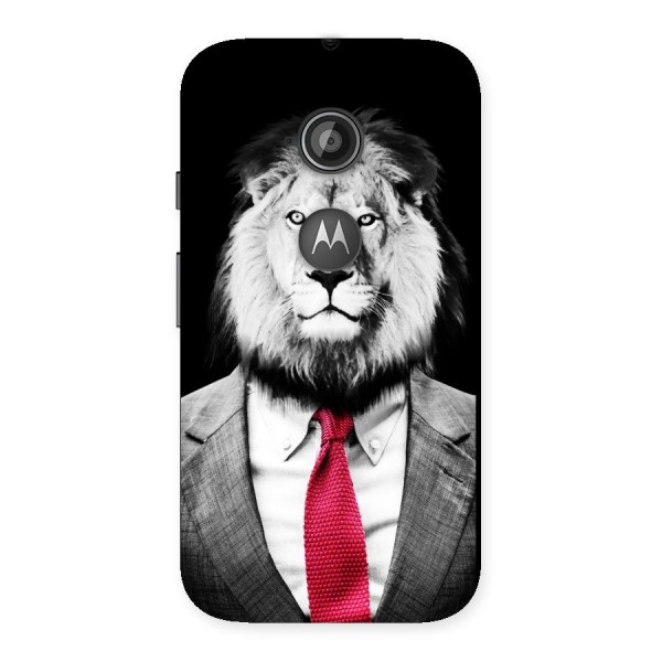 Lion with Red Tie Back Case for Moto E 2nd Gen