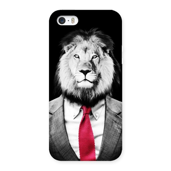 Lion with Red Tie Back Case for iPhone SE