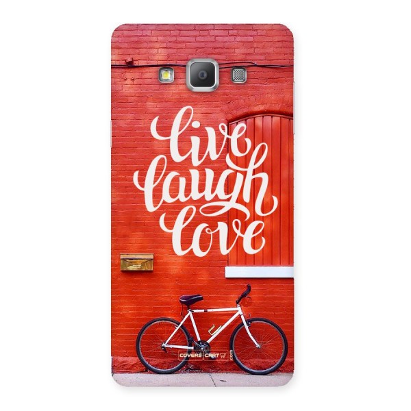 Live Laugh Love Back Case for Galaxy A7