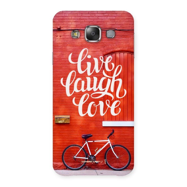 Live Laugh Love Back Case for Galaxy E7