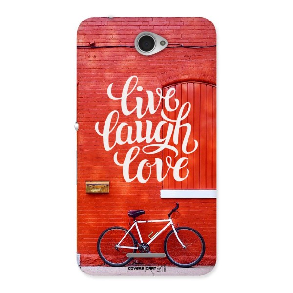 Live Laugh Love Back Case for Sony Xperia E4
