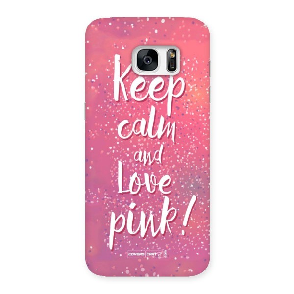 Love Pink Back Case for Galaxy S7 Edge
