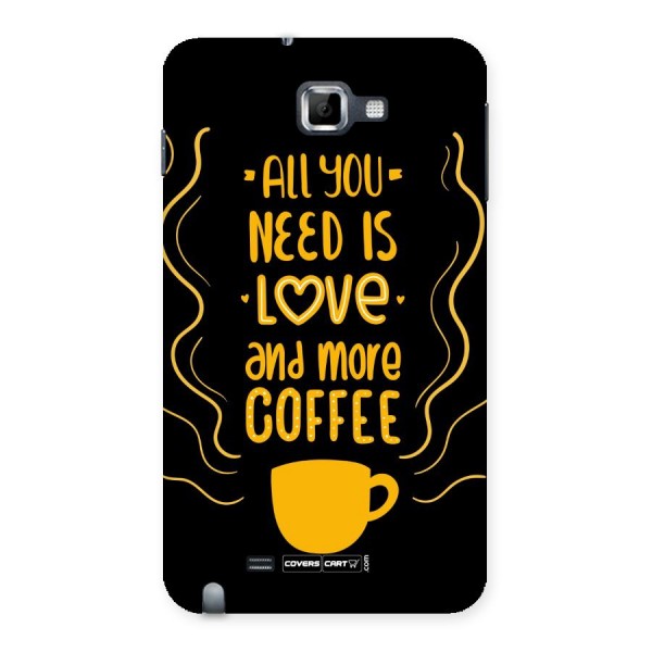 Love and More Coffee Back Case for Galaxy Note