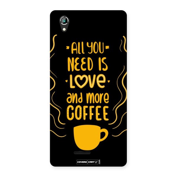Love and More Coffee Back Case for Lava Iris 800