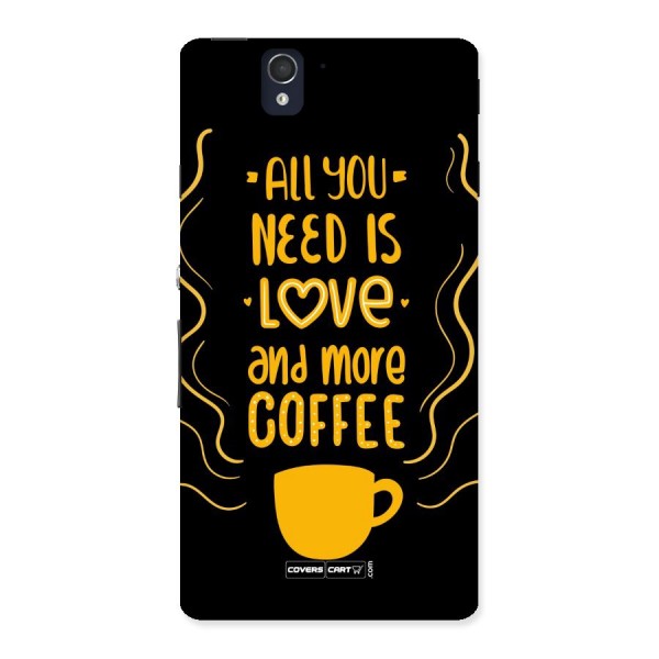 Love and More Coffee Back Case for Sony Xperia Z