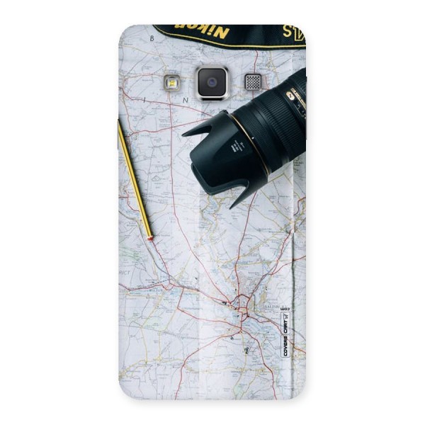 Map And Camera Back Case for Galaxy A3