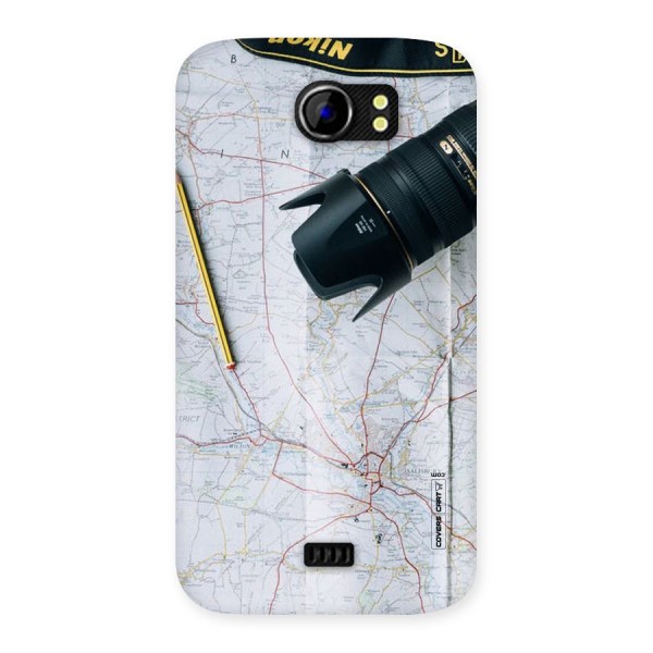 Map And Camera Back Case for Micromax Canvas 2 A110