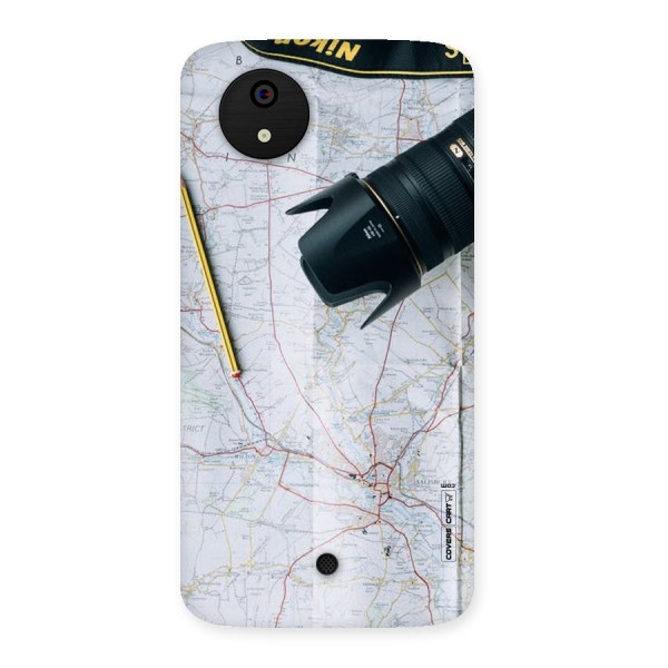 Map And Camera Back Case for Micromax Canvas A1