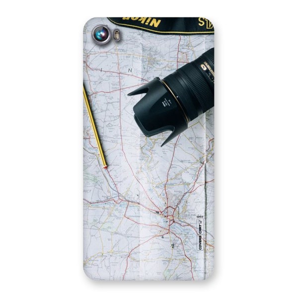 Map And Camera Back Case for Micromax Canvas Fire 4 A107