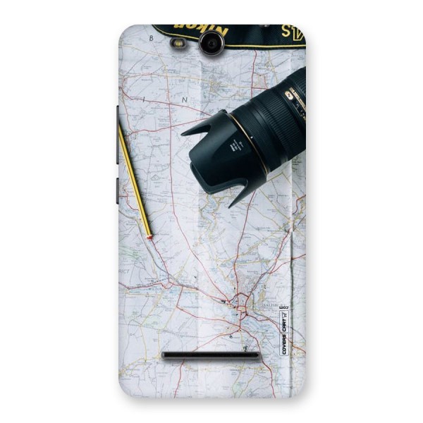 Map And Camera Back Case for Micromax Canvas Juice 3 Q392