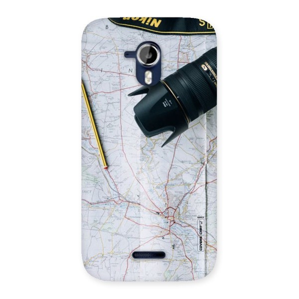 Map And Camera Back Case for Micromax Canvas Magnus A117