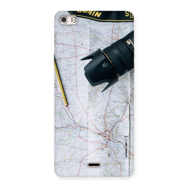 Map And Camera Back Case for Micromax Canvas Silver 5