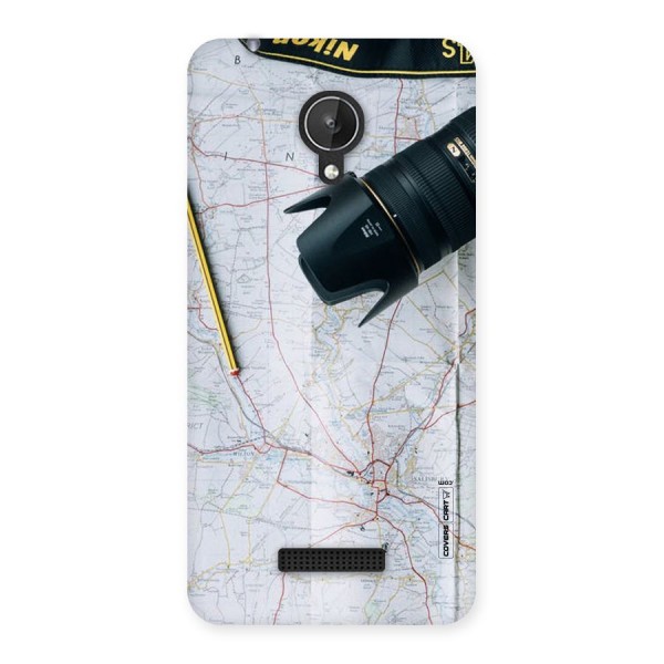 Map And Camera Back Case for Micromax Canvas Spark Q380