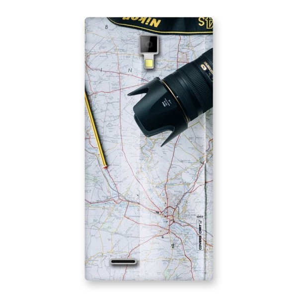 Map And Camera Back Case for Micromax Canvas Xpress A99