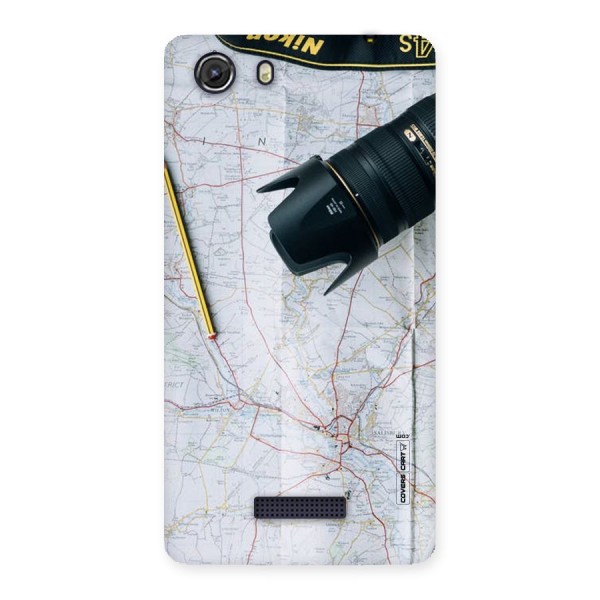 Map And Camera Back Case for Micromax Unite 3