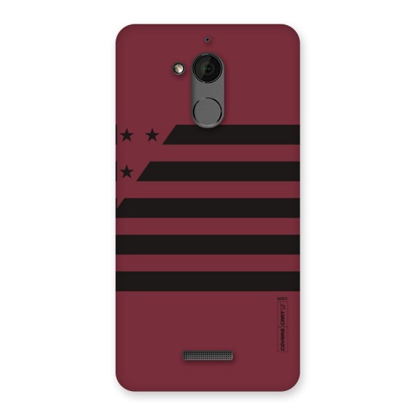 Maroon Star Striped Back Case for Coolpad Note 5