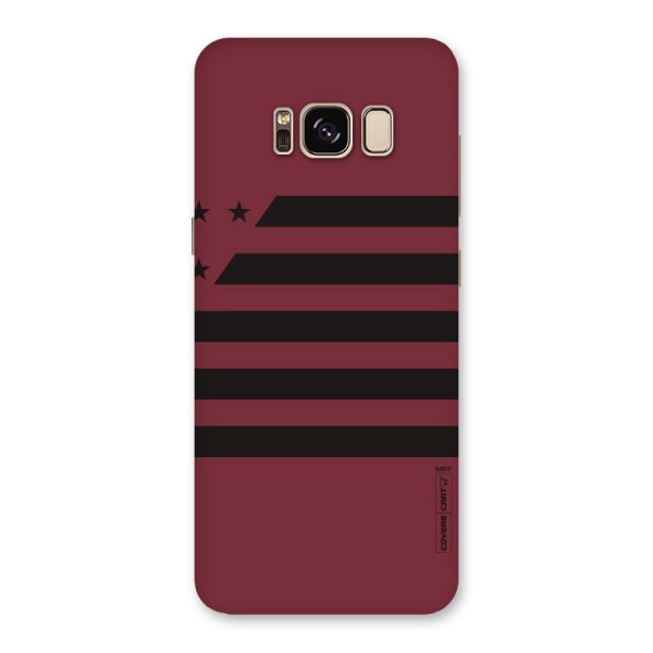 Maroon Star Striped Back Case for Galaxy S8