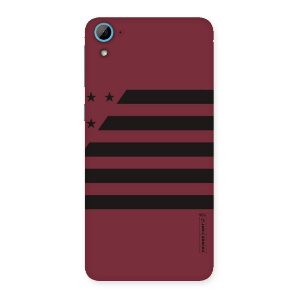 Maroon Star Striped Back Case for HTC Desire 826