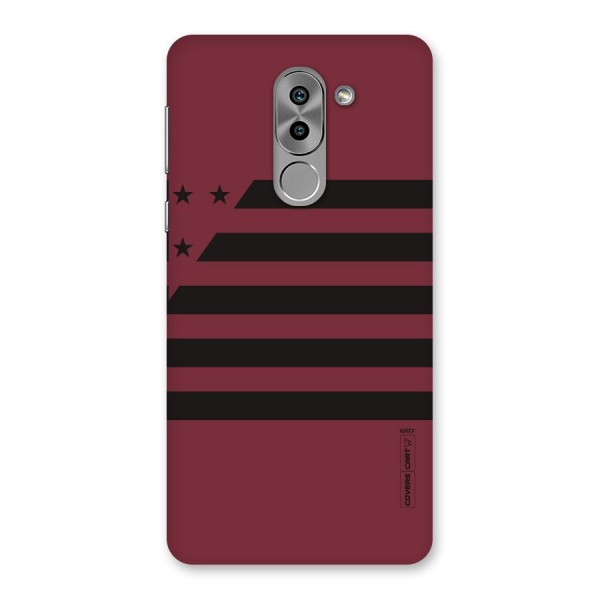 Maroon Star Striped Back Case for Honor 6X