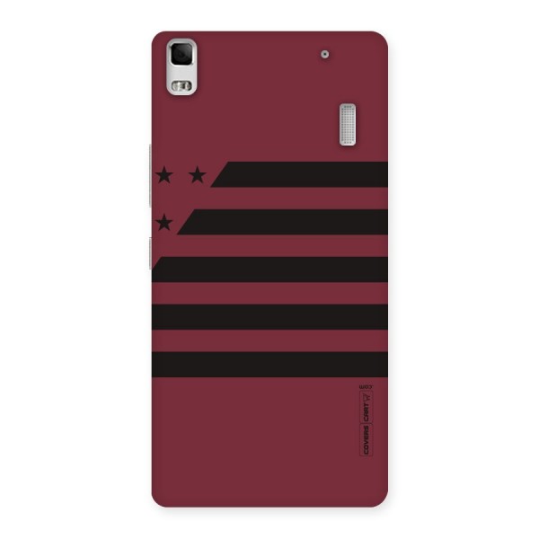 Maroon Star Striped Back Case for Lenovo A7000
