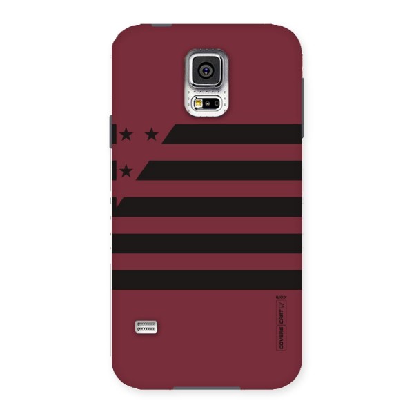 Maroon Star Striped Back Case for Samsung Galaxy S5