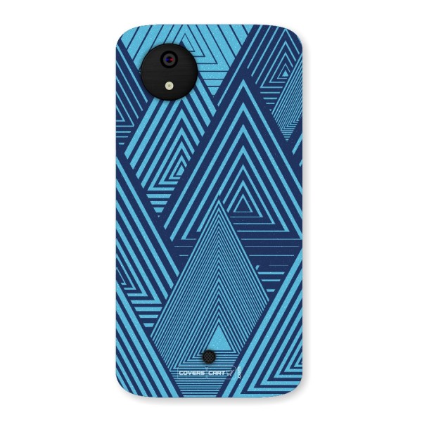 Geometric Blue Print Back Case for Micromax Canvas A1