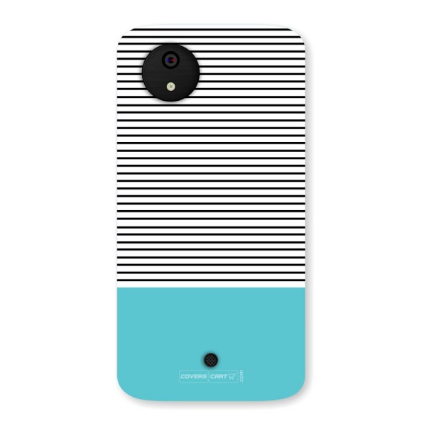 Deep Sky Blue Stripes Back Case for Micromax Canvas A1