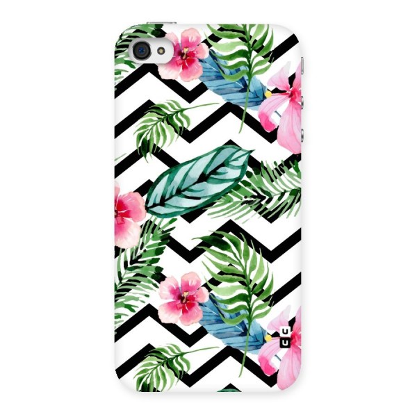 Modern Flowers Back Case for iPhone 4 4s