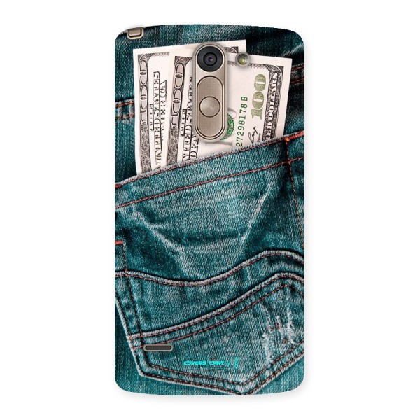 Money in Jeans Back Case for LG G3 Stylus