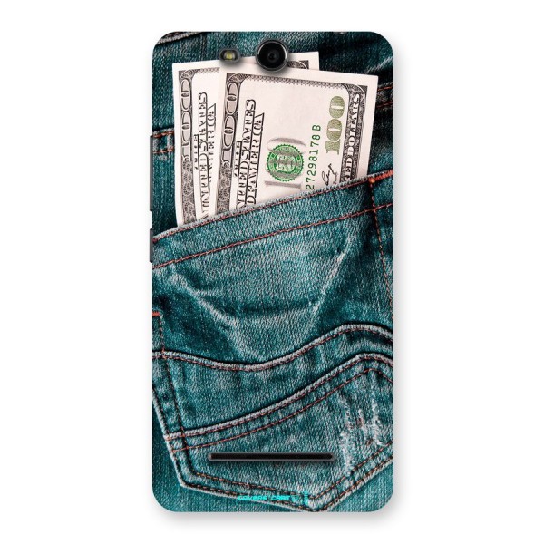 Money in Jeans Back Case for Micromax Canvas Juice 3 Q392