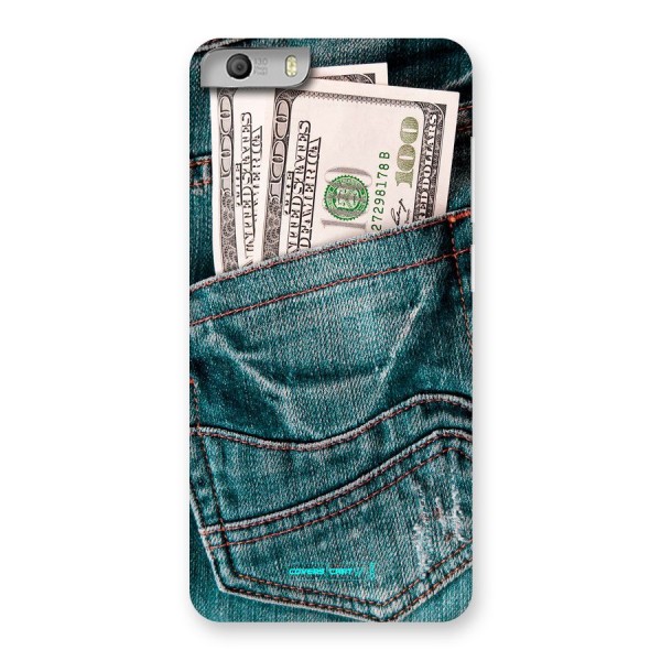 Money in Jeans Back Case for Micromax Canvas Knight 2