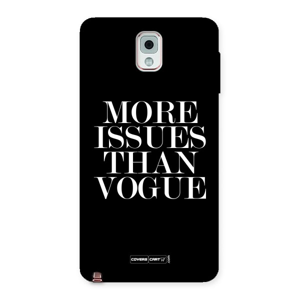 More Issues than Vogue (Black) Back Case for Galaxy Note 3