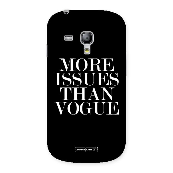 More Issues than Vogue (Black) Back Case for Galaxy S3 Mini