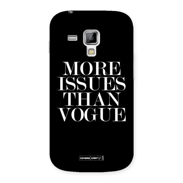 More Issues than Vogue (Black) Back Case for Galaxy S Duos